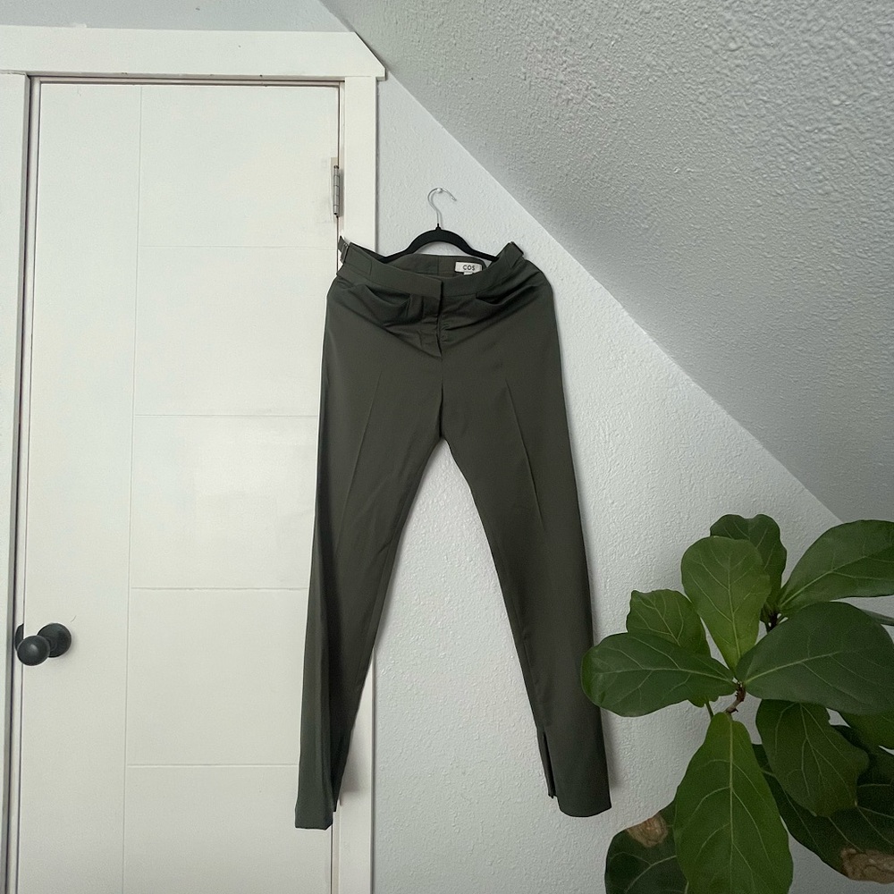 Olive green business pants